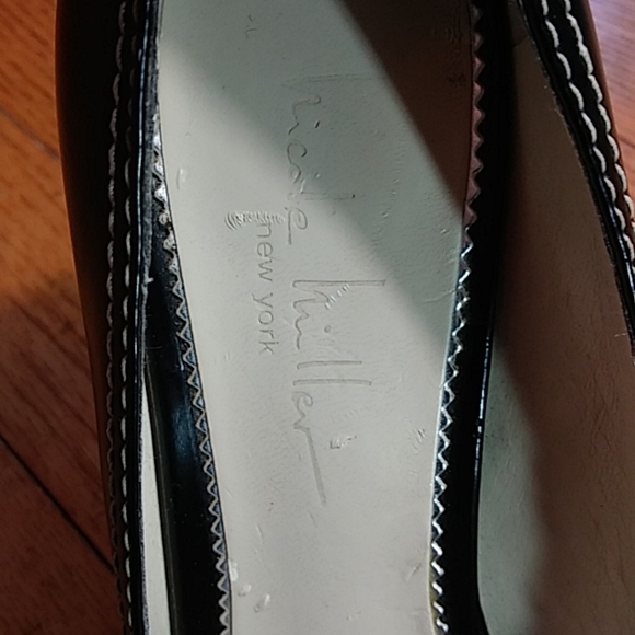 Nicole Miller Heels - "Sill "Black Peep Toe Sz 8 - Picture 5 of 14